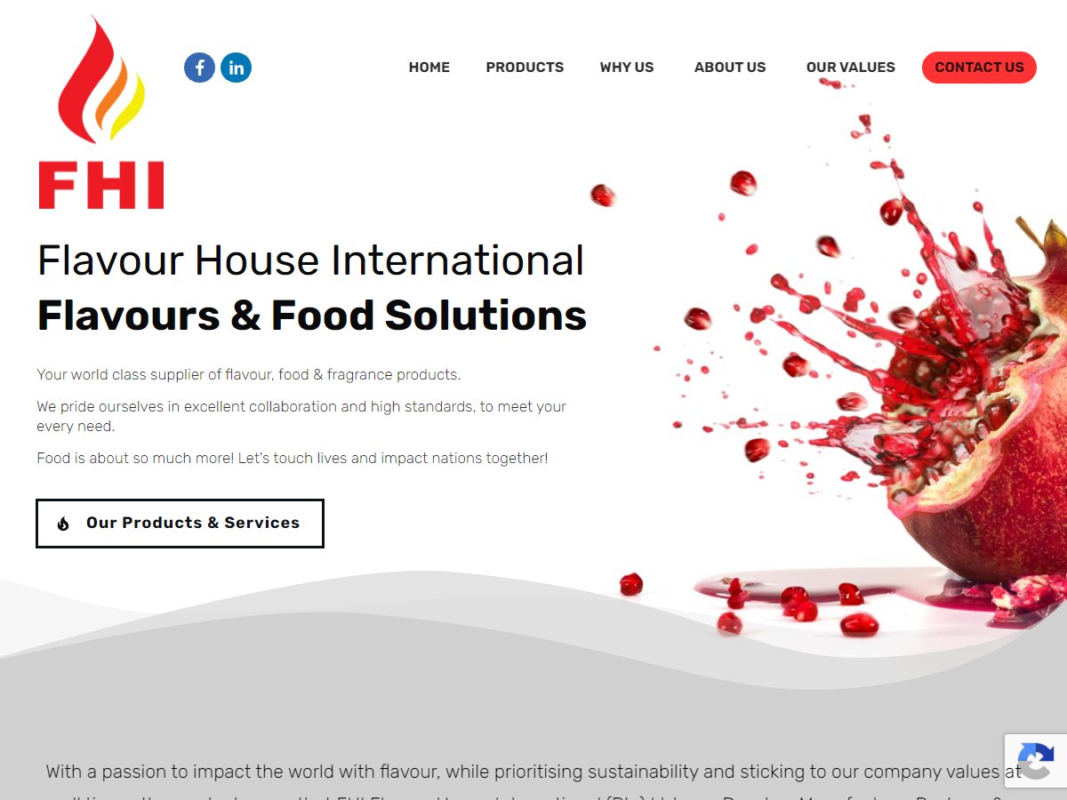 flavourhouseinternational co za screenshot