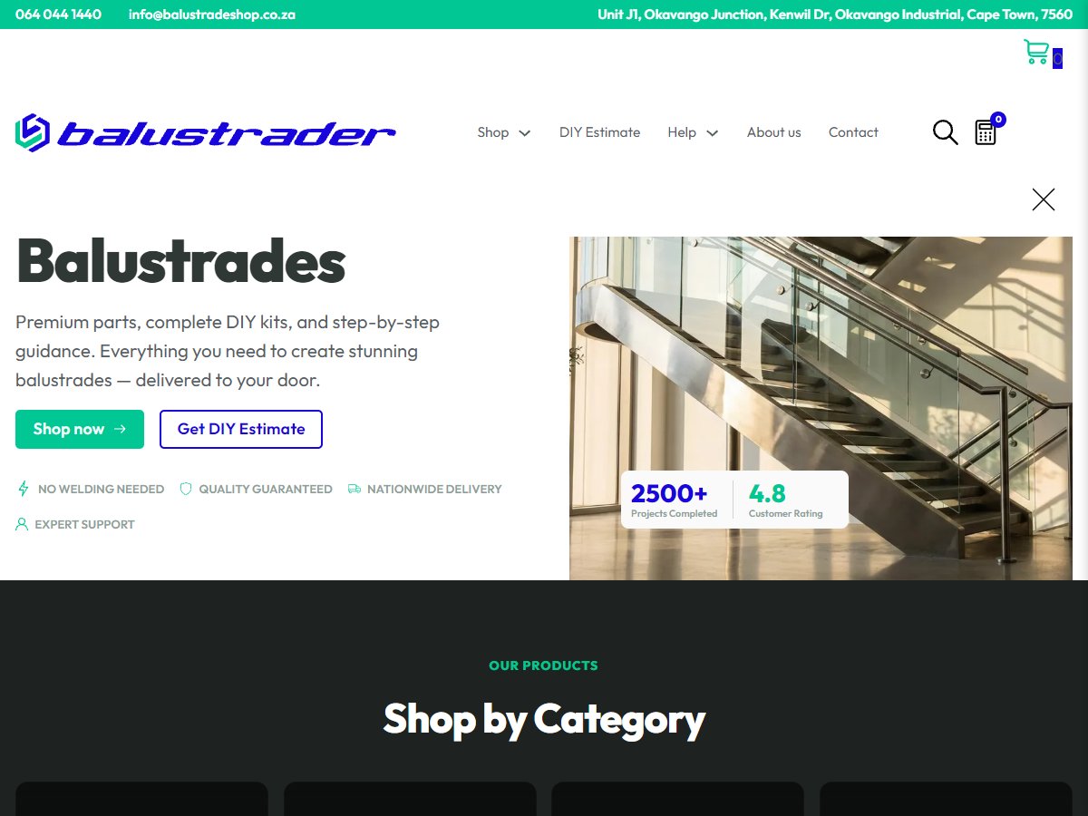balustrader co za screenshot