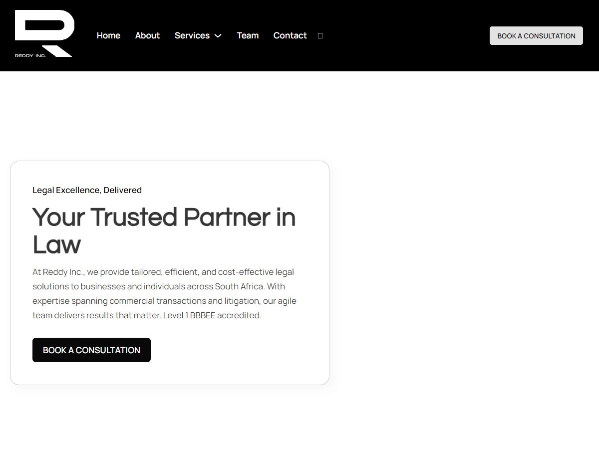 reddyinc co za screenshot