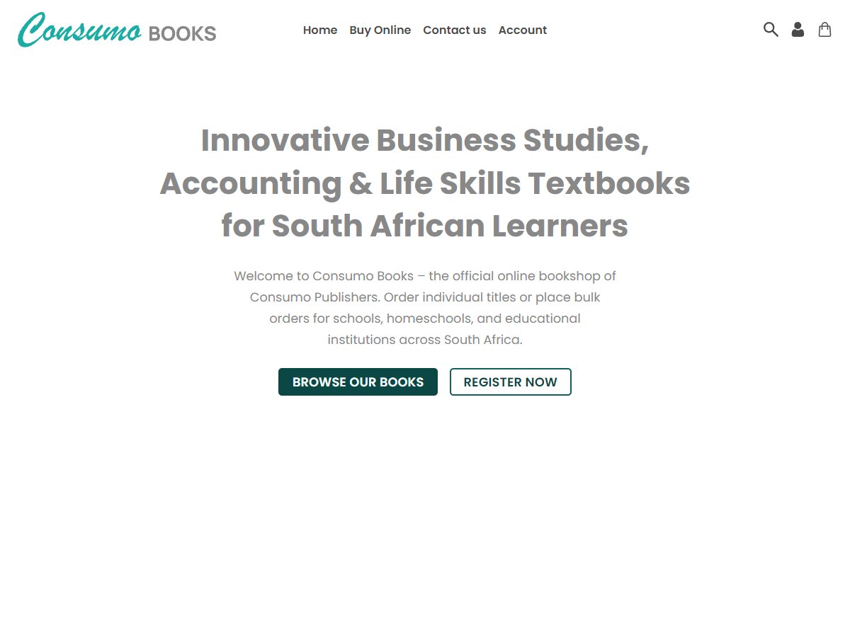 consumobooks co za screenshot